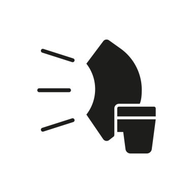 Nebulizer medikal ikonu, sağlık uygulamaları, tıbbi web siteleri ve solunum hizmetleri görselleri için tasarlanmış maske ve sis akışına sahip bir bulutsunun temiz bir vektör ilülasyonudur..