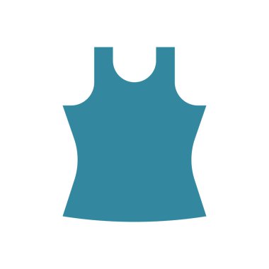 Tank top giyim ikonu, kolsuz gömleğin basit bir vektör çizimi. Günlük kıyafet, yaz modası ve aktif markalaşma için mükemmel..