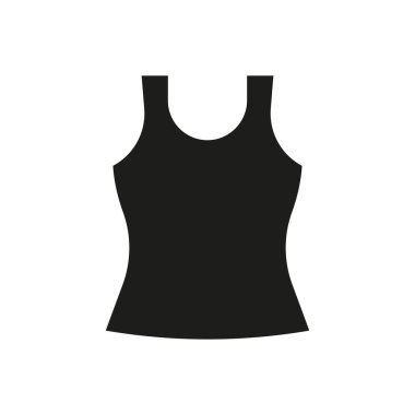 Tank top giyim ikonu, kolsuz gömleğin basit bir vektör çizimi. Günlük kıyafet, yaz modası ve aktif markalaşma için mükemmel..