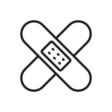 Basit bir beceri ile tasarlanmış alçı simgesi, ilk yardım veya sağlık uygulamalarıyla ilgili projeler için rahatlatıcı bir görünüm sunuyor.