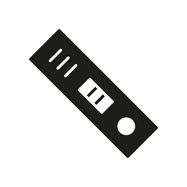 Temiz bir yetenekle tasarlanmış hamilelik testi ikonu, kadın sağlığı veya tıbbi teşhisleriyle ilgili projeler için güvenilir bir görünüm sunuyor.