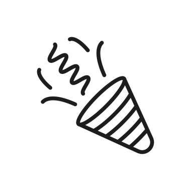 Patlayan konfeti ikonu şenlik süprizini yakalıyor, 1 Nisan için mükemmel tasarımlar, kutlamalar, parti davetiyeleri ve şaka temalı görseller.