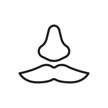 Sahte bıyık ikonu klasik kılık değiştirme mizahını temsil eder. 1 Nisan şakası tasarımları, şaka temalı içerik, komedi olayları ve şakacı çizimler için mükemmeldir..