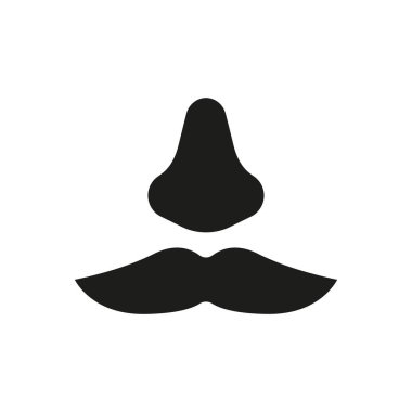 Sahte bıyık ikonu klasik kılık değiştirme mizahını temsil eder. 1 Nisan şakası tasarımları, şaka temalı içerik, komedi olayları ve şakacı çizimler için mükemmeldir..