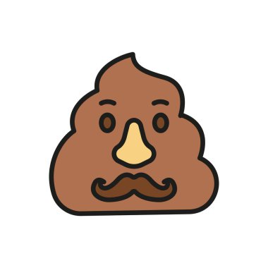 Sahte dışkı ikonu şaka esprisini somutlaştırır, 1 Nisan şakası tasarımları için mükemmeldir, şaka temalı içerik, şaka hediyeleri ve şakacı hileli görseller.