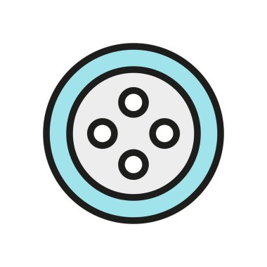 Düğme terzisi ve moda ikonu zarafet ve zanaatkarlığı temsil ediyor, dikiş, giyim tasarımı, tekstil projeleri ve şık markalaşma için mükemmel.