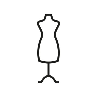 Manken terzisi ve moda ikonu zarafet ve zanaatkarlığı temsil eder, dikiş, terzilik, kıyafet tasarımı ve moda markalaşması için mükemmeldir..