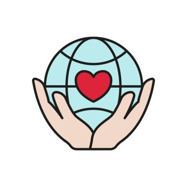 Küresel aşkı, desteği, birliği, hayırseverliği ve insanlığı simgeleyen bir simge..
