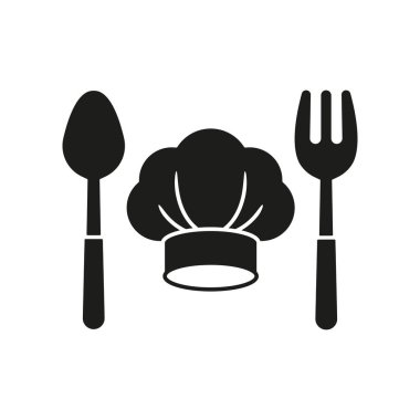 Şef şapkası ve kaşık çatalı ikonu aşçılık tutkusunu, mutfak yaratıcılığını ve profesyonel mutfak titreşimlerini temsil eder.