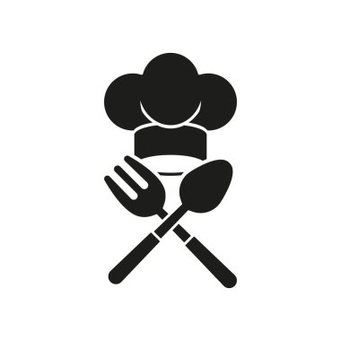 Şef şapkası ve kaşık çatalı ikonu aşçılık tutkusunu, mutfak yaratıcılığını ve profesyonel mutfak titreşimlerini temsil eder.