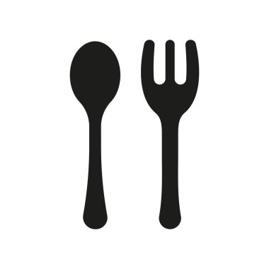 Kaşık ve çatal ikonu günlük yemekleri, temel sofra takımlarını ve basit mutfak anlarını temsil eder..