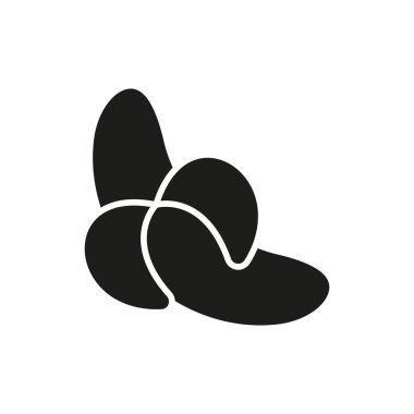 Muz ikonu, günlük beslenme için tropikal meyve, doğal tatlılık ve sağlıklı atıştırmalıkları temsil eder.