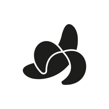 Muz ikonu, günlük beslenme için tropikal meyve, doğal tatlılık ve sağlıklı atıştırmalıkları temsil eder.