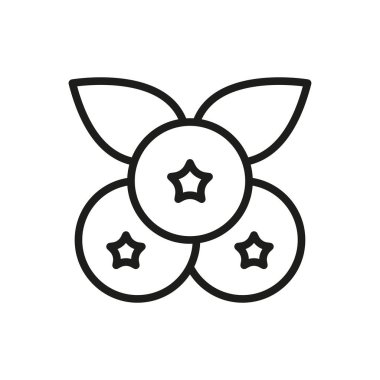 Yabanmersini ikonu tatlı antioksidan zengini meyveler gösterir, sağlıklı yemekler, atıştırmalıklar ve tatlı konsepti için mükemmeldir.