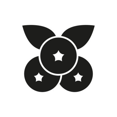 Yabanmersini ikonu tatlı antioksidan zengini meyveler gösterir, sağlıklı yemekler, atıştırmalıklar ve tatlı konsepti için mükemmeldir.