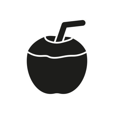 Hindistan cevizi ikonu sert kabuklu ve tatlı etli tropikal meyveyi gösterir. İçecekler, atıştırmalıklar ve yemek tarifleri için mükemmeldir.