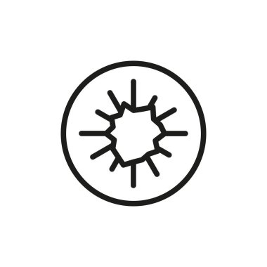 Taze kivi meyve ikonu, sağlıklı yiyecekler ya da tropikal tasarım temaları için mükemmel.