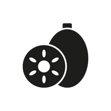 Taze kivi meyve ikonu, sağlıklı yiyecekler ya da tropikal tasarım temaları için mükemmel.