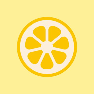 Taze yiyecek, meyve suyu uygulamaları ya da modern tasarım konseptinde ihtiyaç duyulan tasarım için mükemmel bir limon simgesi.