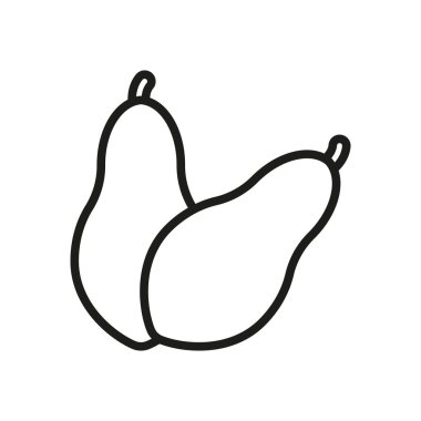 Papaya simgesi modern konseptte diyet uygulamaları, tropikal yiyecekler veya temiz tasarım için mükemmeldir..