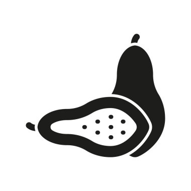 Papaya simgesi modern konseptte diyet uygulamaları, tropikal yiyecekler veya temiz tasarım için mükemmeldir..