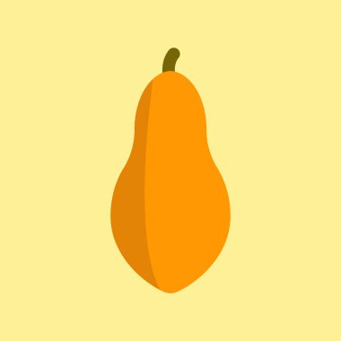 Papaya simgesi modern konseptte diyet uygulamaları, tropikal yiyecekler veya temiz tasarım için mükemmeldir..