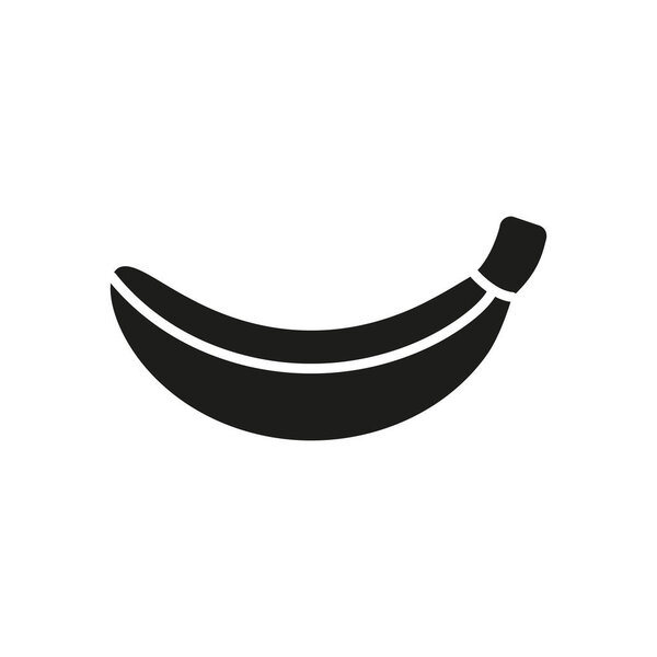 Banana icon represents tropical fruit, natural sweetness, and healthy snack for daily nutrition needs concept