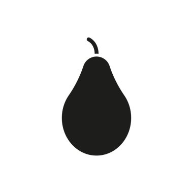 Yumuşak kıvrımlı armut. Modern basit kavramda yiyecek, sağlık veya yaz görselleri için mükemmel.