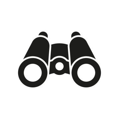 Macera, seyahat ve gözlem görselleri için dürbün simgesi.