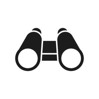 Macera, seyahat ve gözlem görselleri için dürbün simgesi.