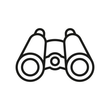 Macera, seyahat ve gözlem görselleri için dürbün simgesi.