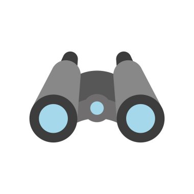 Macera, seyahat ve gözlem görselleri için dürbün simgesi.