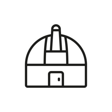 Astronomi, uzay keşfi ve bilimsel araştırma görselleri için gözlemevi ikonu.