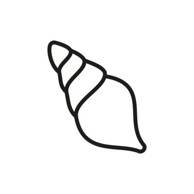 Deniz kabuğu deniz kabuğu ikonu tropikal okyanus yaşamını sembolize eder. Yaz, sahil ve deniz temaları için mükemmeldir..