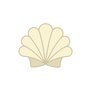 Plaj, yaz ve deniz ürünleri için deniz kabuğu ikonu.