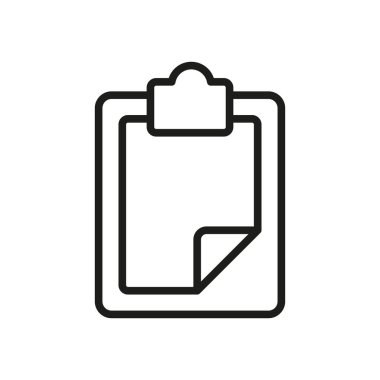 Görevleri, formları, raporları, kontrol listelerini veya ofis, sağlık veya okul ayarları için notları sembolize eden pano simgesi.