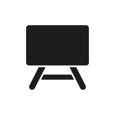 Düz tahta simgesi, okul, eğitim, öğretim, öğrenme ve sınıf tasarımı için mükemmel modern konsept