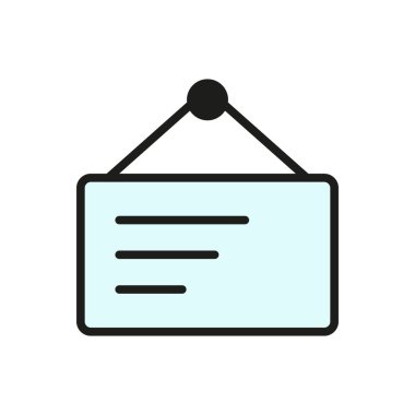 Düz tahta simgesi, okul, eğitim, öğretim, öğrenme ve sınıf tasarımı için mükemmel modern konsept