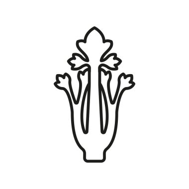 Sağlıklı yiyecekler, vegan diyeti ve organik malzeme projeleri için kereviz ikonu.