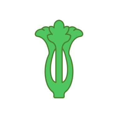 Sağlıklı yiyecekler, vegan diyeti ve organik malzeme projeleri için kereviz ikonu.