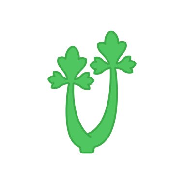 Sağlıklı yiyecekler, vegan diyeti ve organik malzeme projeleri için kereviz ikonu.