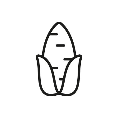 Sağlıklı gıda, tarım ve taze sebze çizimleri için mısır ikonu.