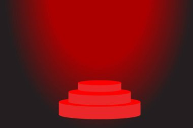 Ürün gösterim afişi için kullanılan soyut kırmızı stüdyo arkaplanı