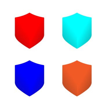 Farklı Renk Vektör Kalkanı Rozetleri