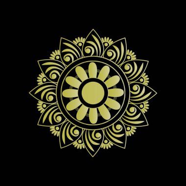 Renkli Çiçek Mandala Vektör Tasarımı