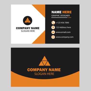 Creative business card design clipart