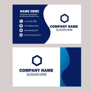 Minimal business card design clipart