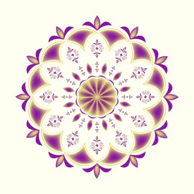 Soyut çiçek mandala vektör arkaplan tasarımı