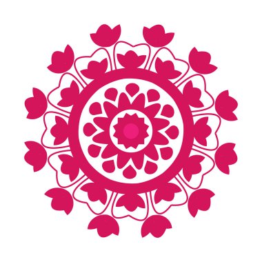 Çiçek mandala tasarım vektör illüstrasyonu 10 puan