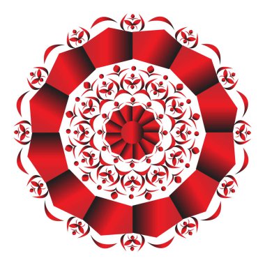 kırmızı ve beyaz süs